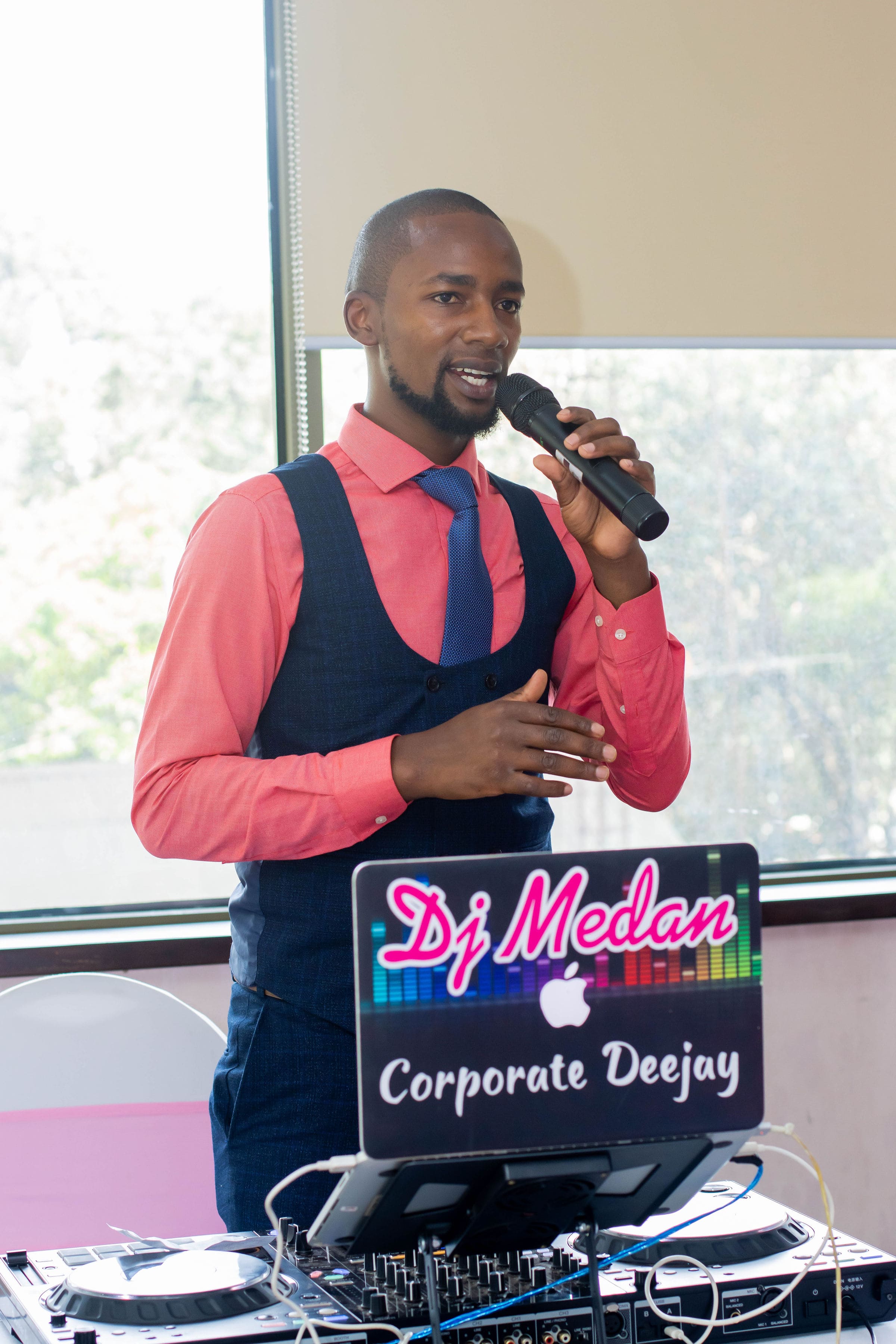 DJ Medan performing at a Nairobi corporate event